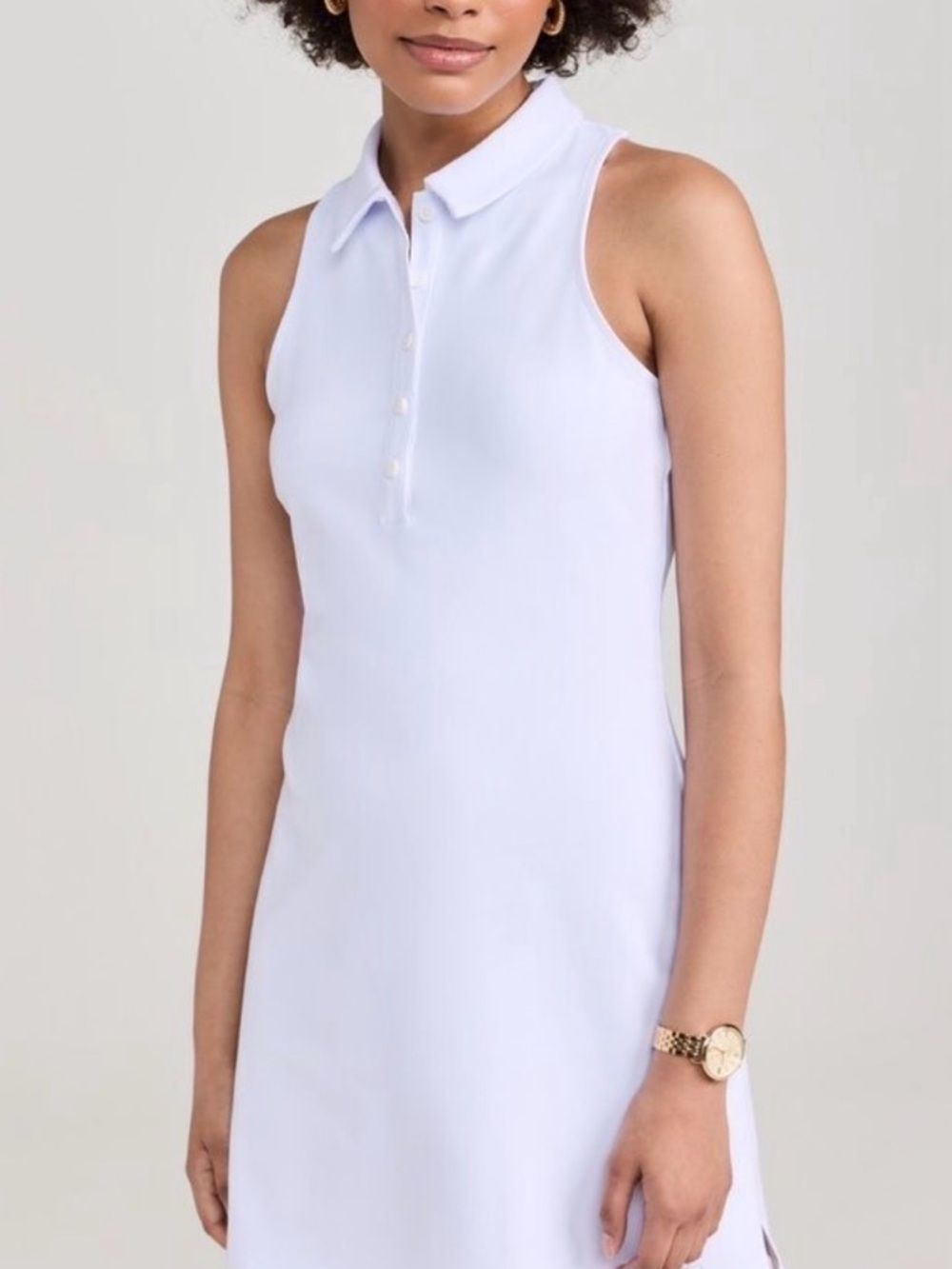 ALO Yoga White Racerback Charmed Tennis Dress